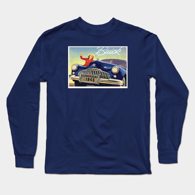 1946 Buick Long Sleeve T-Shirt by Midcenturydave